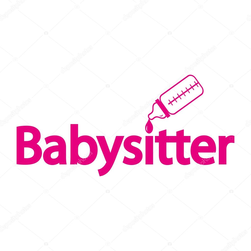 Flat Icon of logo babysitter. Isolated on white background. Modern vector illustration for web and mobile