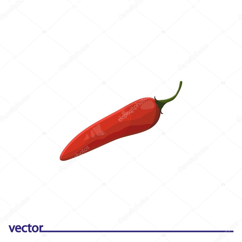 Icon of hot peppers. Isolated on white background. Modern vector illustration for web and mobile