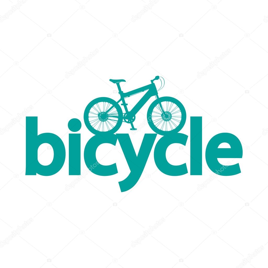 Flat Icon of logo bicycle