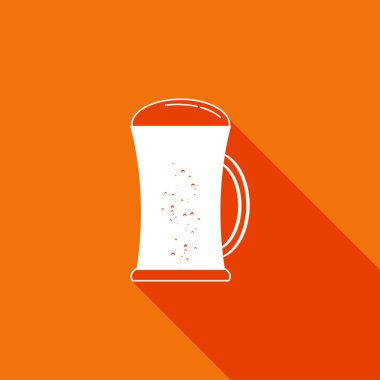 Bardak bira düz simgesi