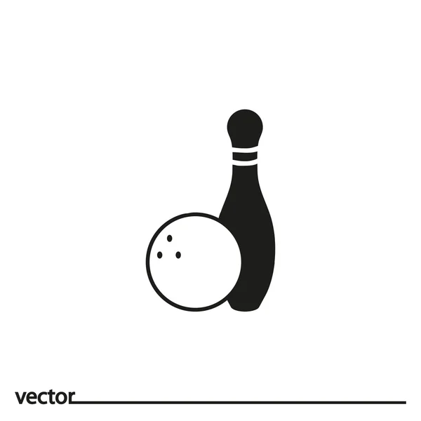 Icono de bolos. Aislado — Vector de stock