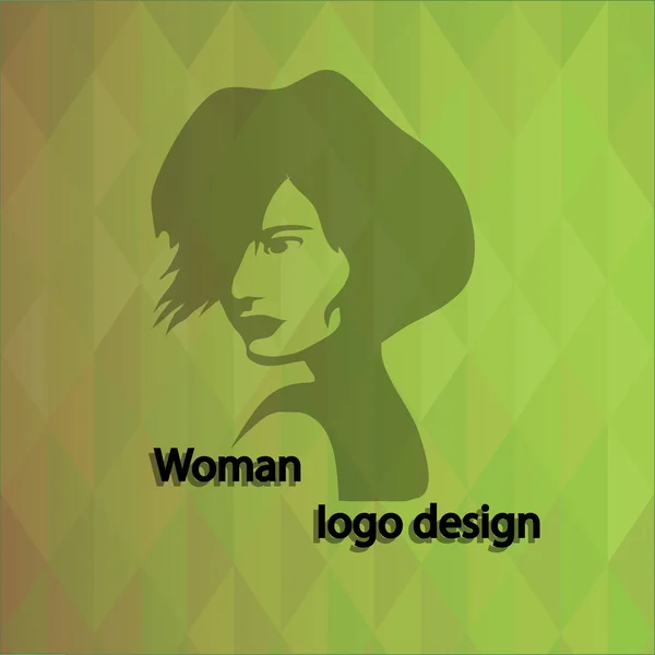 Ikona kobieta logo — Wektor stockowy