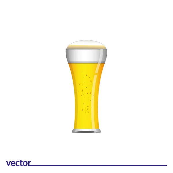 Icona di vetro di birra — Vettoriale Stock