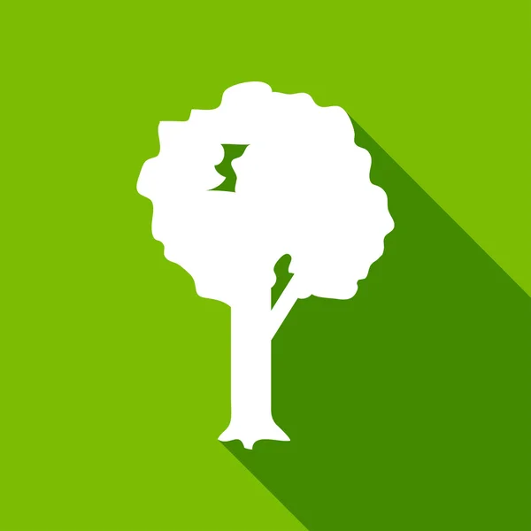 Platt ikon av träd — Stock vektor