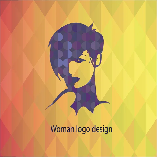 Icona di logo donna — Vettoriale Stock
