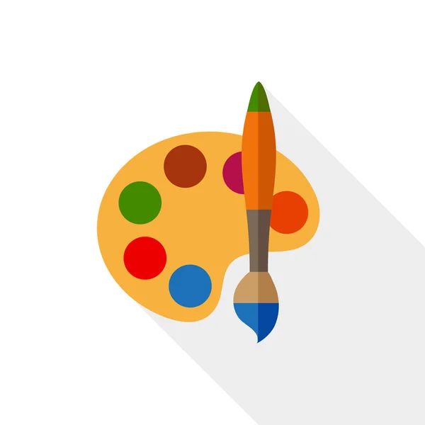 Flat Icon of paint brush — Stock Vector