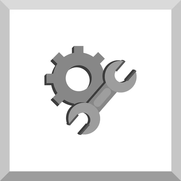 Płaskie ikonę klucza i narzędzi — Wektor stockowy