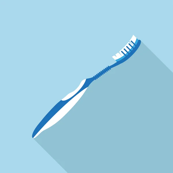 Icono plano de cepillo de dientes — Vector de stock