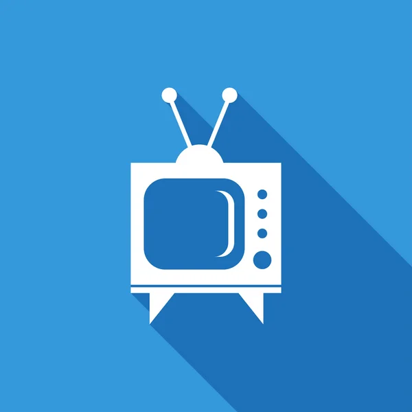 Icona piatta della tv — Vettoriale Stock