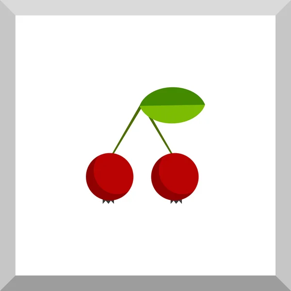 Flat Icon of cherry — Stock Vector