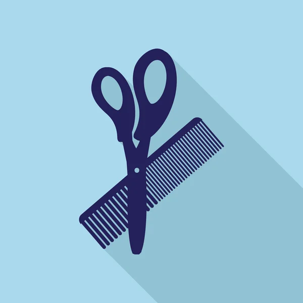 Flat Icon of scissors — Stock Vector