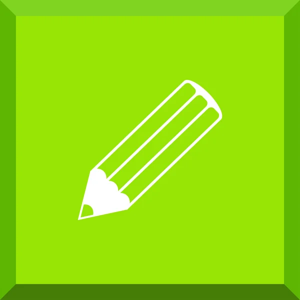 Flat Icon of pencil — Stock Vector