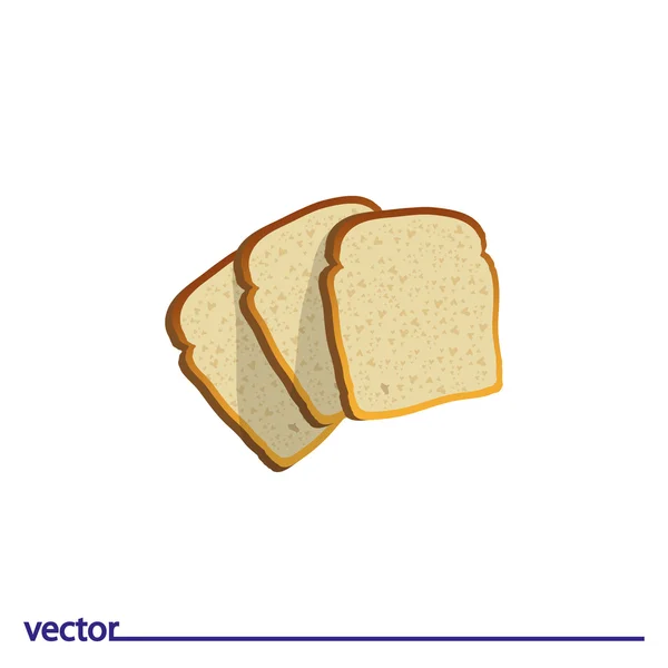 Icon of bread on white background — Stock Vector