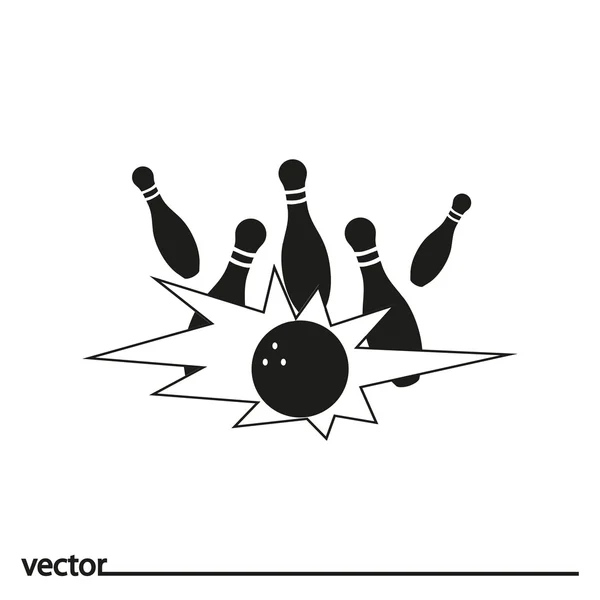 Icône de bowling. Isolé — Image vectorielle