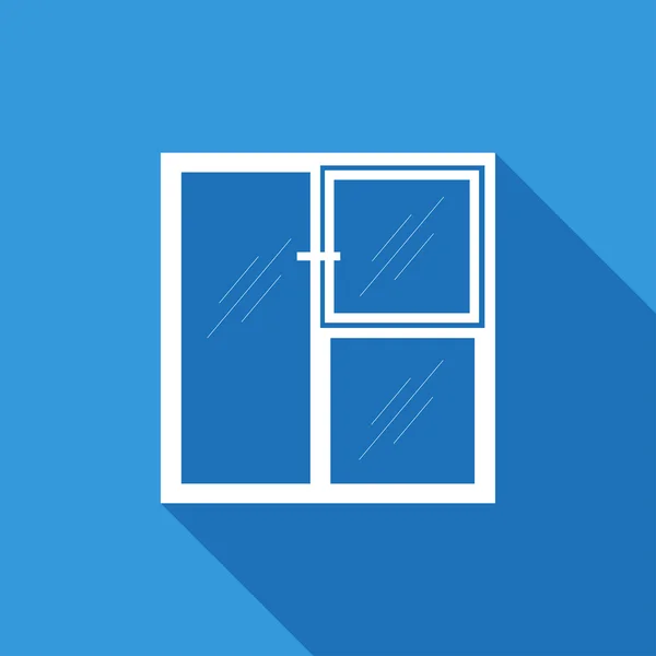 Icono plano de ventana — Vector de stock