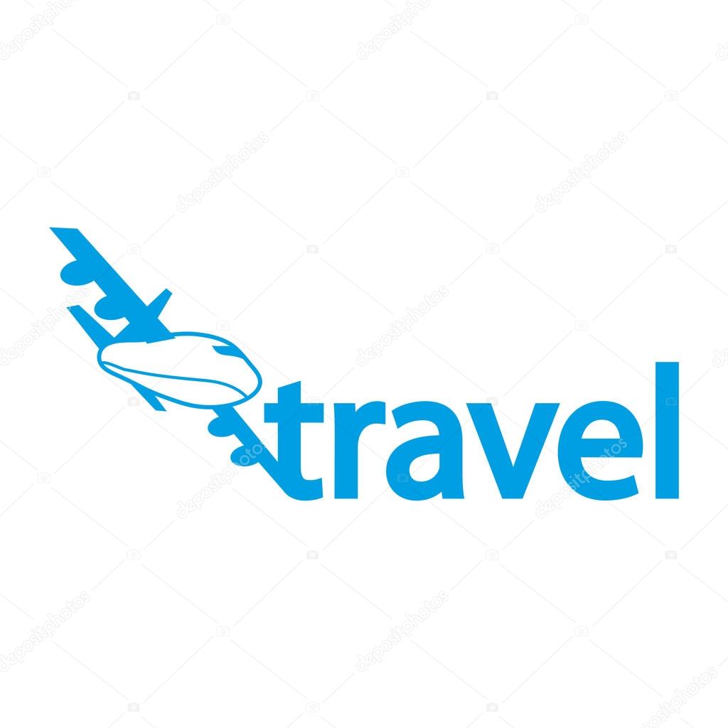 Flat Icon of logo travel