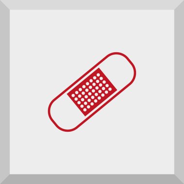 Bakteri yok edici sıva düz simgesi