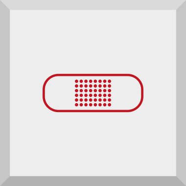 Bakteri yok edici sıva düz simgesi