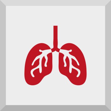 Ciğerlerin düz simgesi