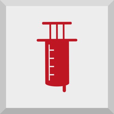 Şırınganın düz simgesi