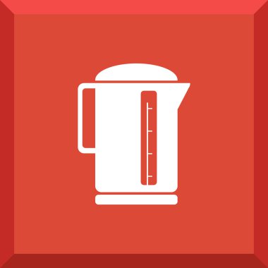 Elektrikli su ısıtıcısı düz simgesi