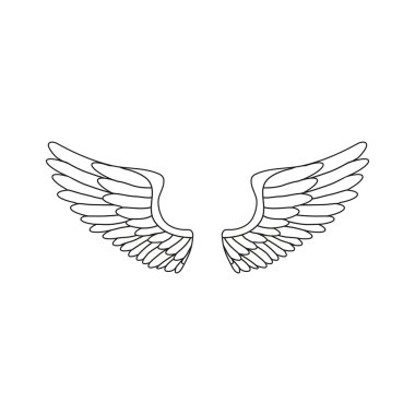 Kanatlar düz simgesi