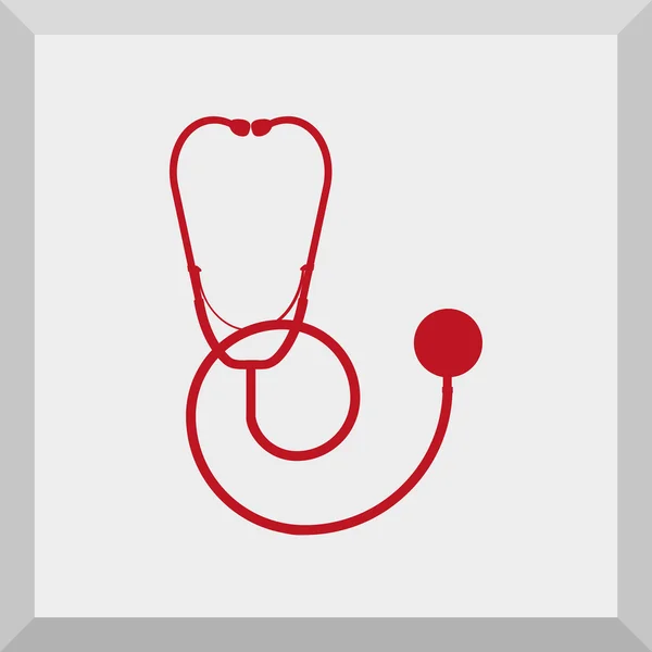 Flat Icon of stethoscope — Stock Vector