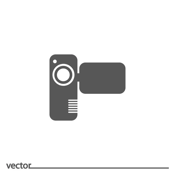 Icono plano de videocámara — Vector de stock