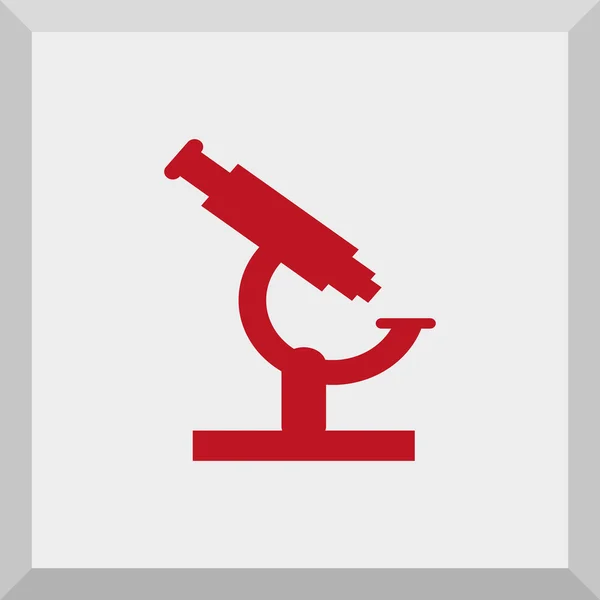 Icono plano del microscopio — Vector de stock