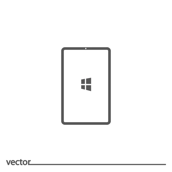 Icône plate de tablette tactile pc — Image vectorielle