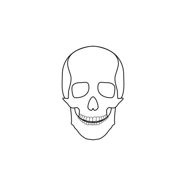 Flat Icon of skull — Stock Vector