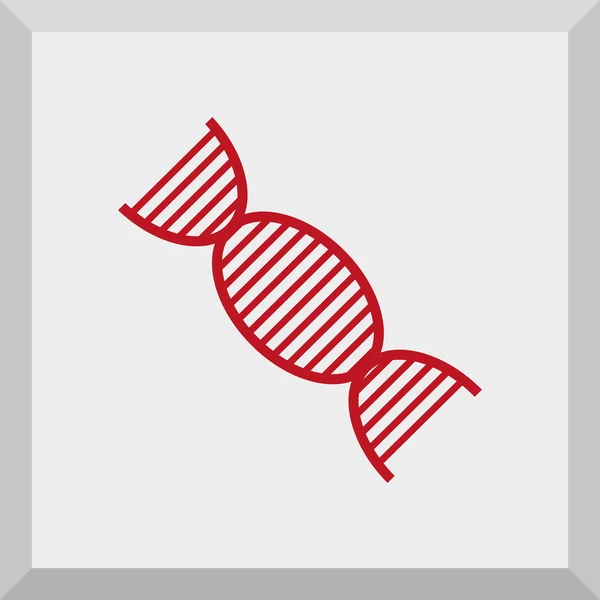 Flat Icon of DNA — Stock Vector