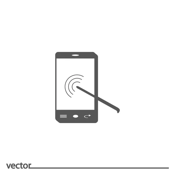 Icône plate du téléphone tactile — Image vectorielle