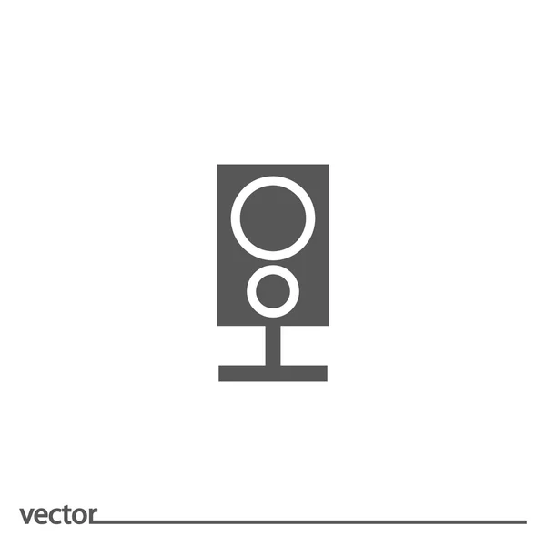Flache Ikone des Audiosystems — Stockvektor