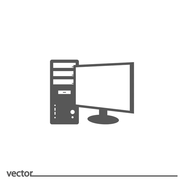 Плоская икона компьютера — стоковый вектор