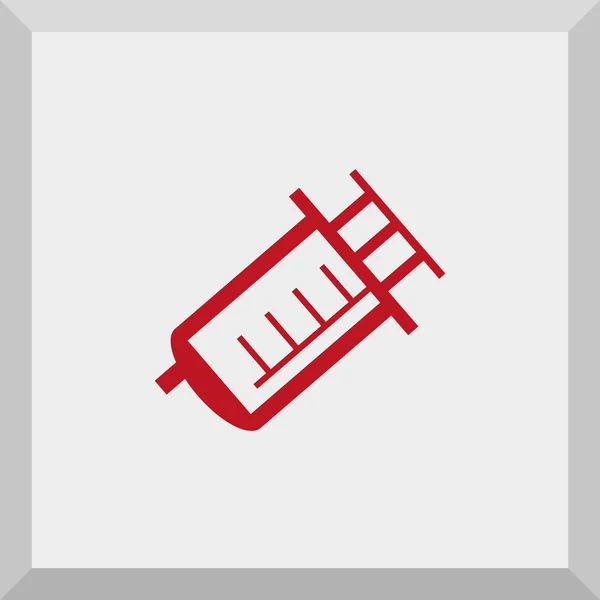 Flat Icon of syringe — Stock Vector