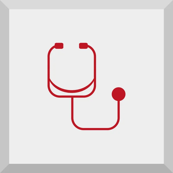 Icona piatta dello stetoscopio — Vettoriale Stock