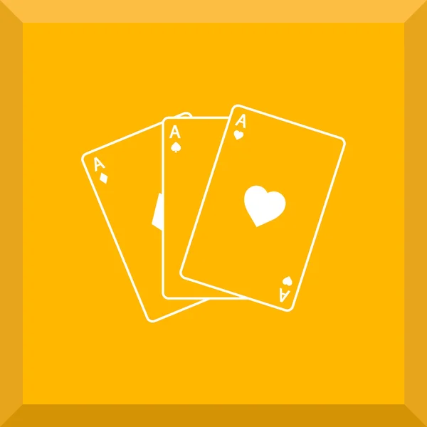 Icon of playing cards — Stock Vector