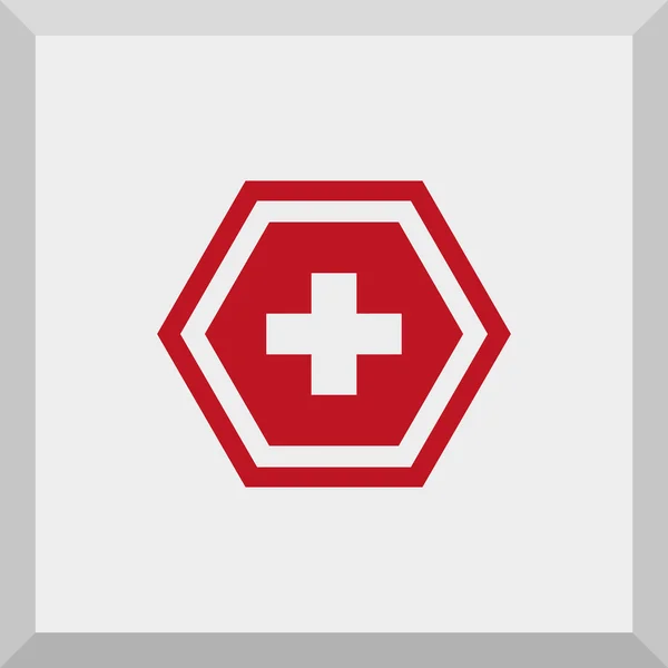 Icona piatta di simbolo medico — Vettoriale Stock