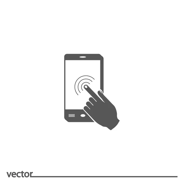 Flache Ikone des Touchphones — Stockvektor