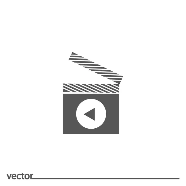 Lapos ikon clapperboard — Stock Vector