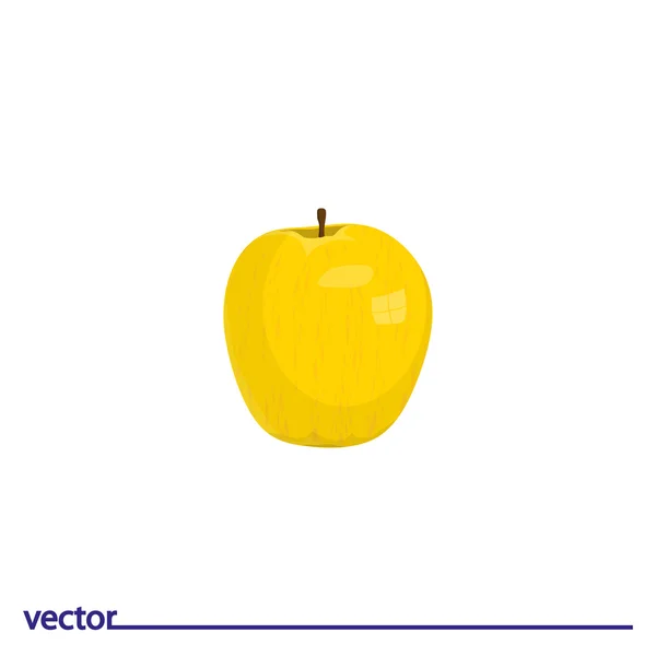 Icône de pomme jaune — Image vectorielle