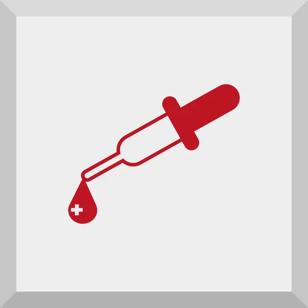 Flat Icon of pipette — Stock Vector