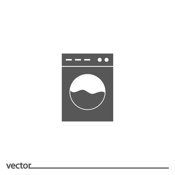 Ikon mesin cuci yang datar - Stok Vektor