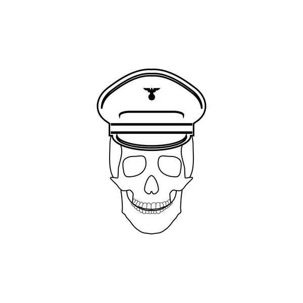 Icono plano de cráneo — Vector de stock