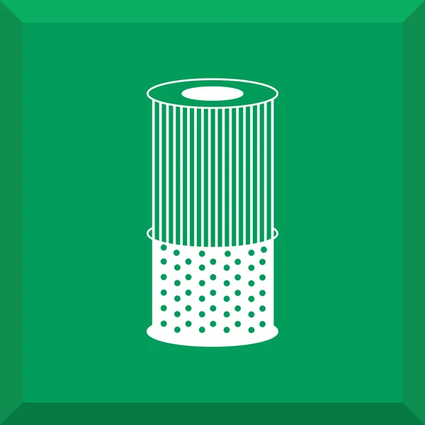 Icône plate de filtre à huile — Image vectorielle