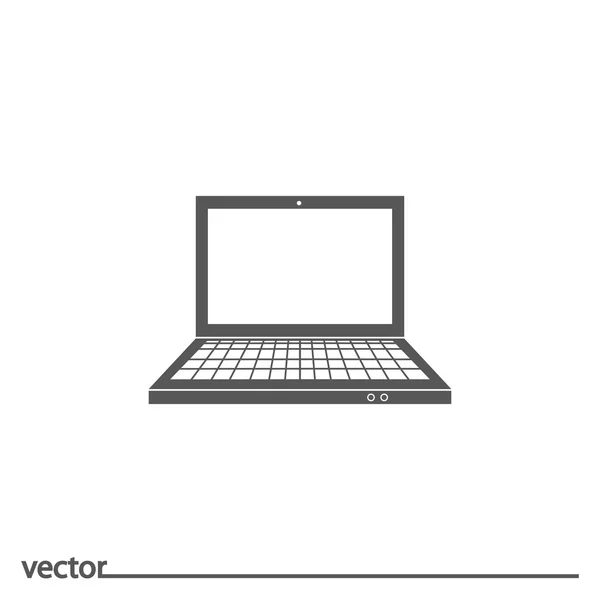 Platte pictogram van laptop — Stockvector