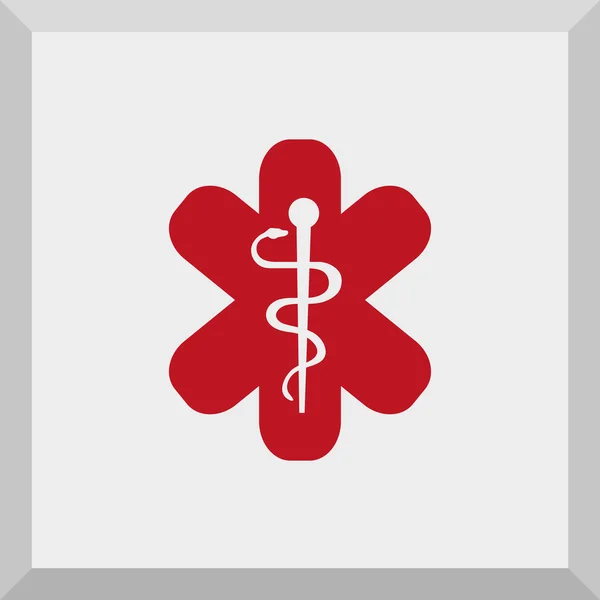 Ploché ikony lékařské symbolu — Stockový vektor