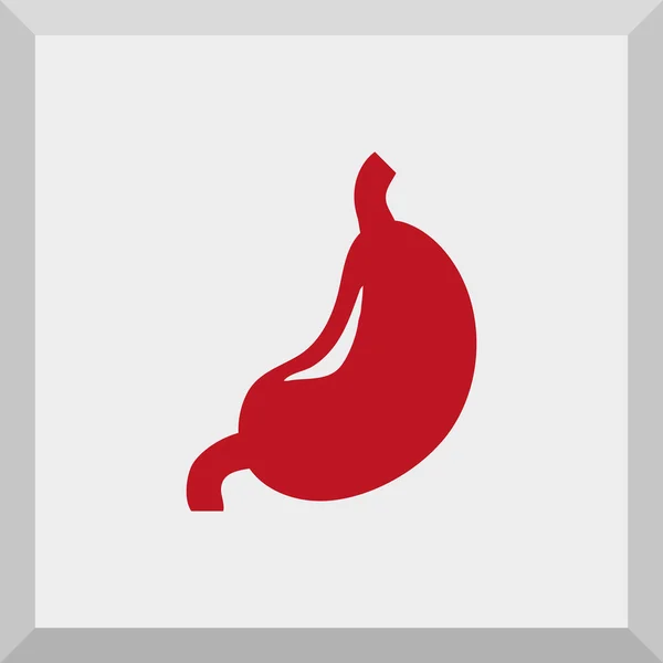 Icono plano del estómago — Archivo Imágenes Vectoriales