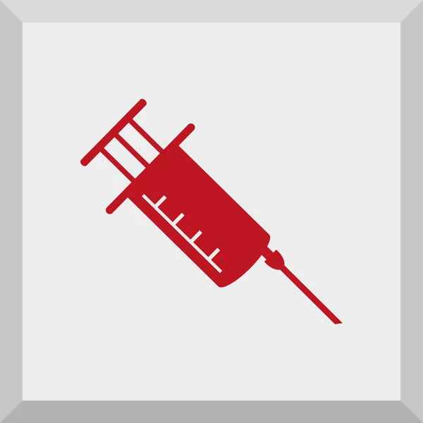 Плоская икона шприца — стоковый вектор